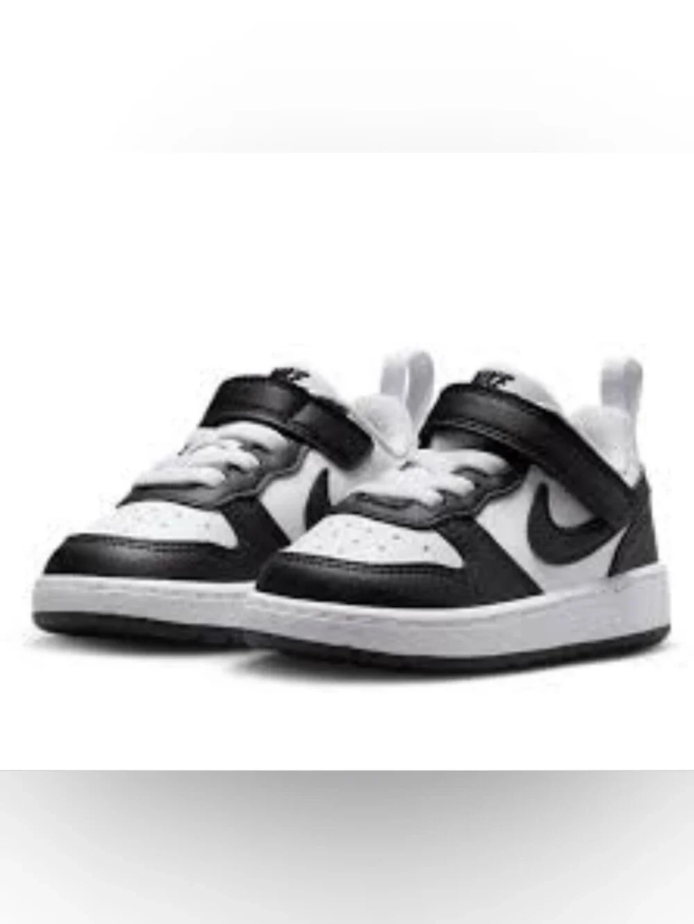 Kids Nike Court Borough Low Recraft Panda Sneakwrs, Size 8C
